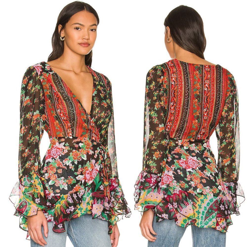 Free People X Revolve Magic Wrap Top - Multi Colored - Picture 2 of 2